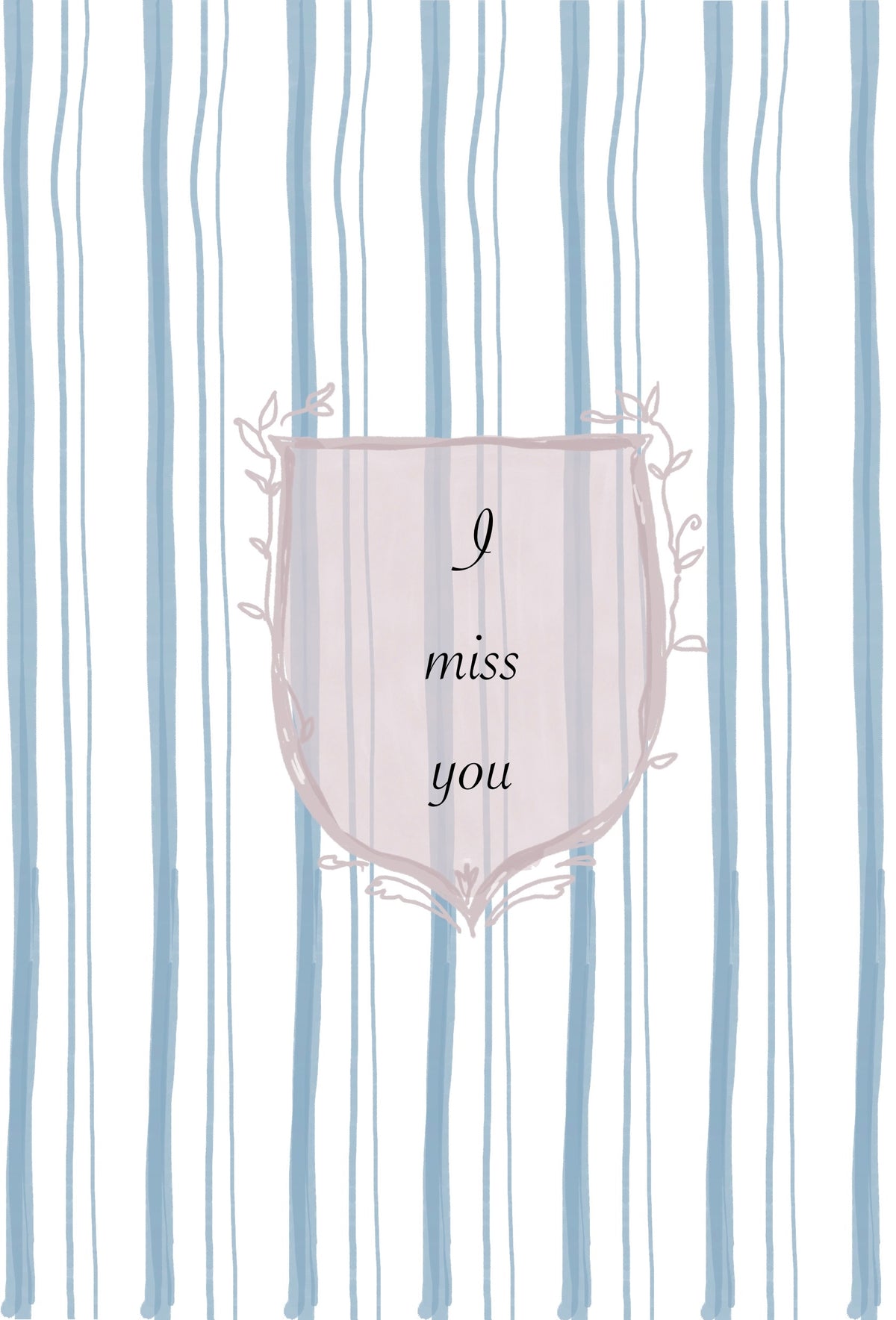 I Miss You Postcard